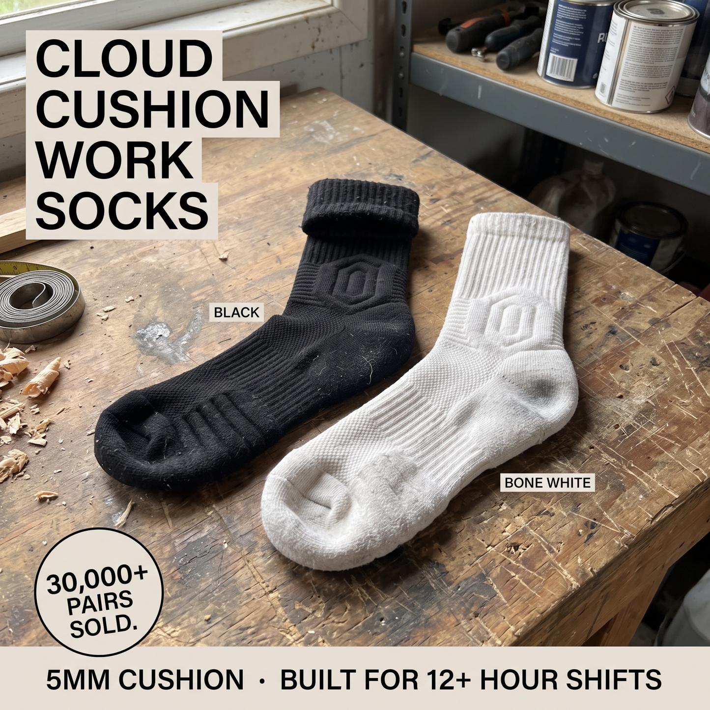 Cloud Cushion Work Socks